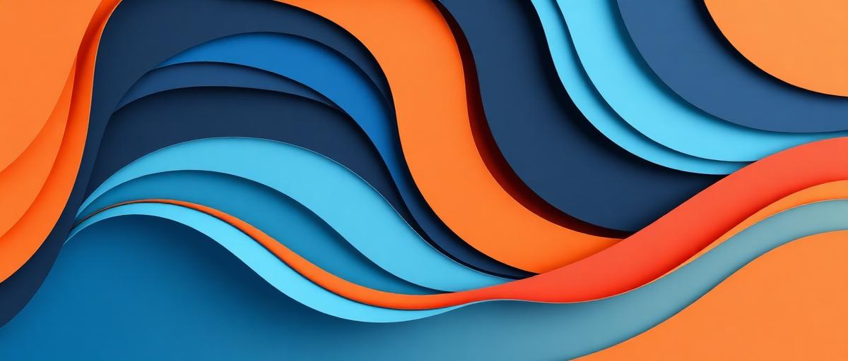 Ondas de papel coloridas